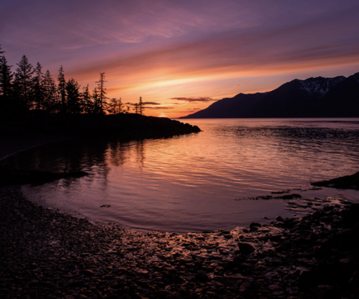Sunset Reflections, Hope, AK by Lauren Fraser