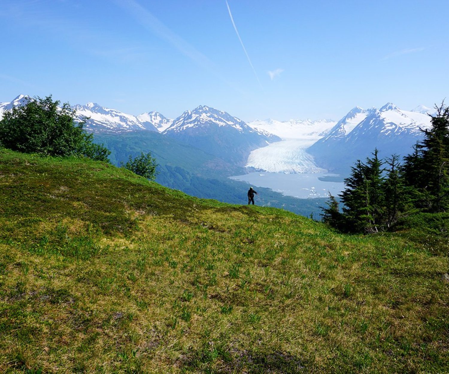 Overlooking Spencer Glacier in Alaska