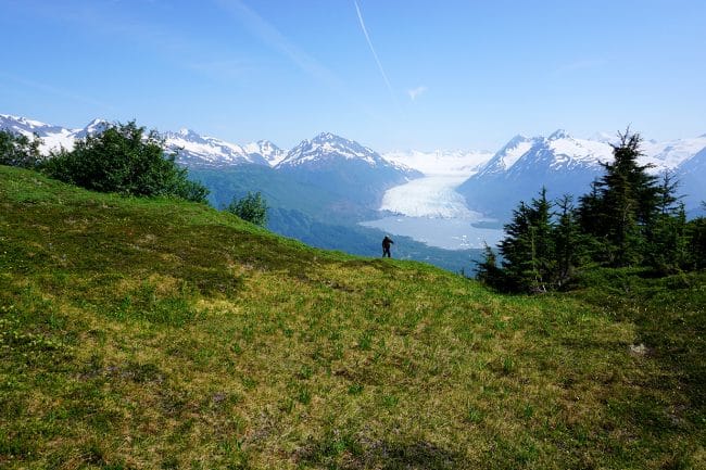 Overlooking Spencer Glacier in Alaska