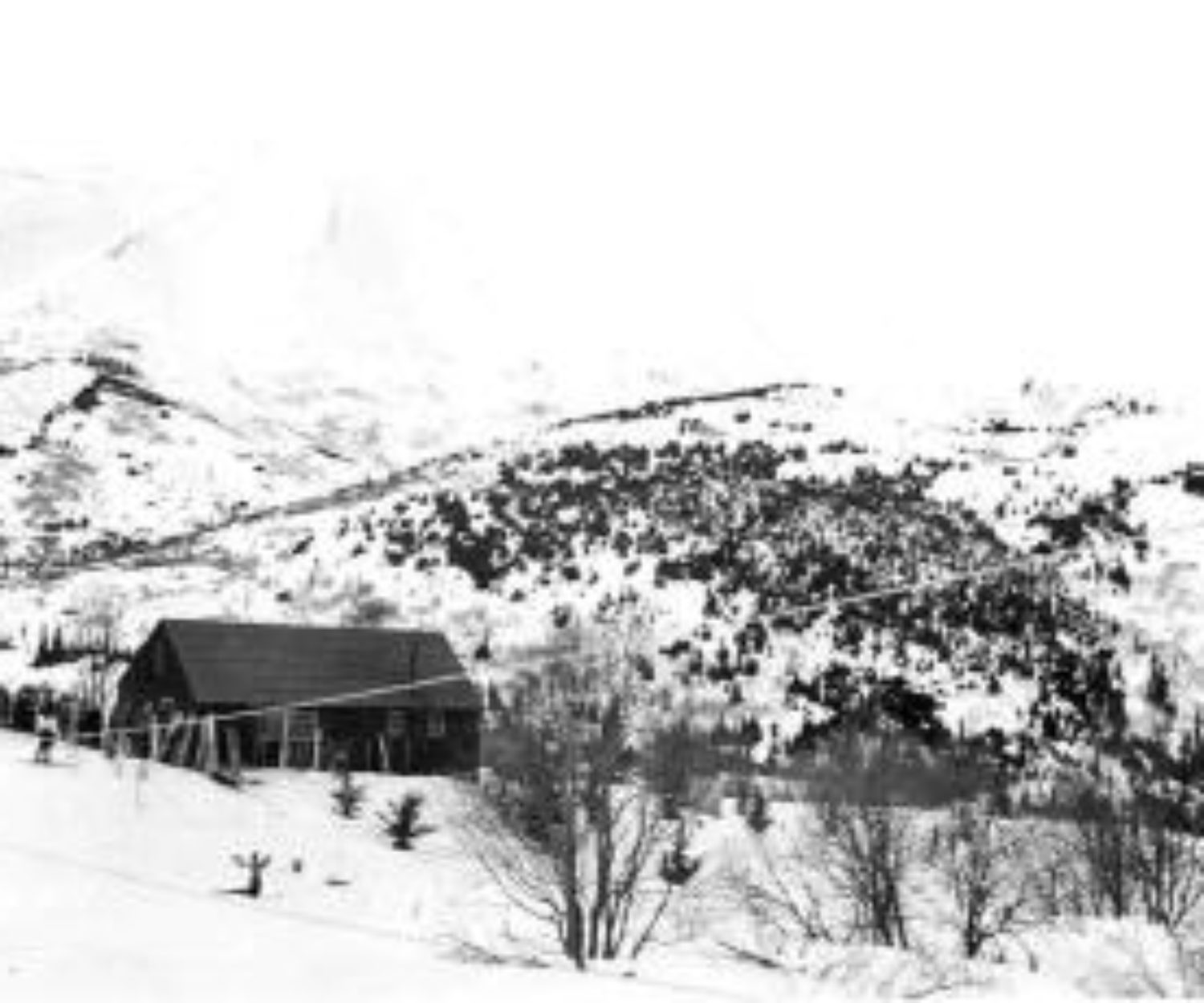 Looking at the Manitoba ski area lodge and further south across the Mills Creek drainage (Virginia Schuster)