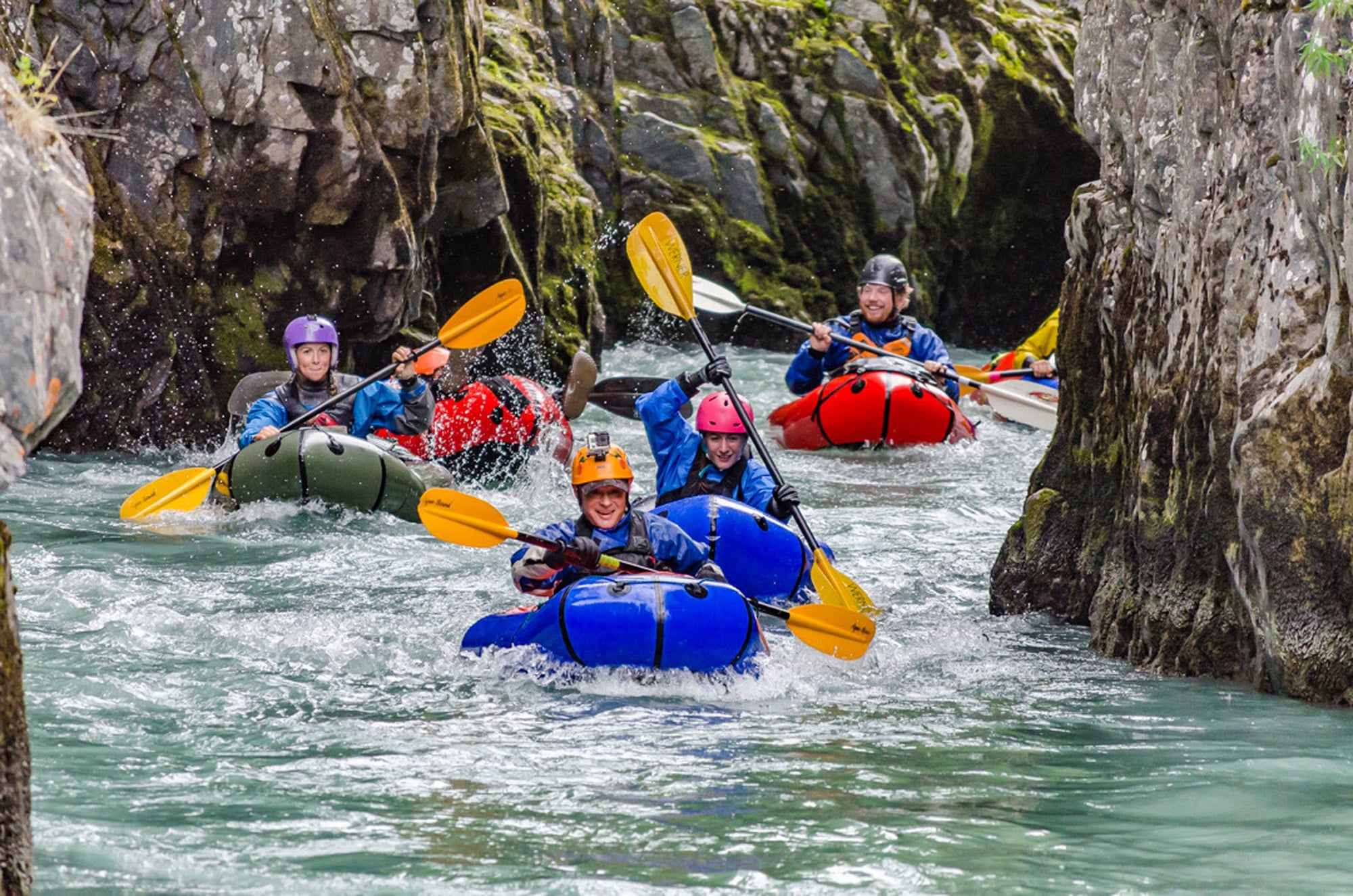 Rafting on Six Mile Creek in Hope, Alaska